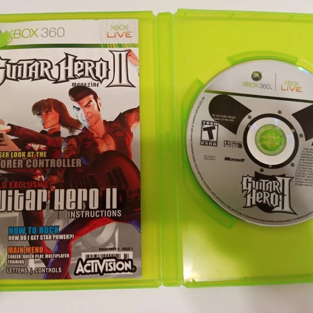 Guitar Hero World Tour Wireless Sunburst Controller Xbox 360 4 Games Bundle - Picture 10 of 12